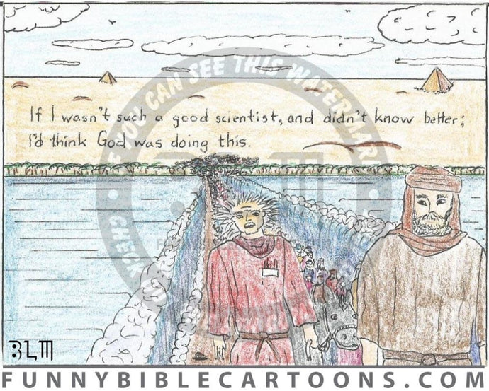 A Scientists View Of The Red Sea Crossing Cartoon