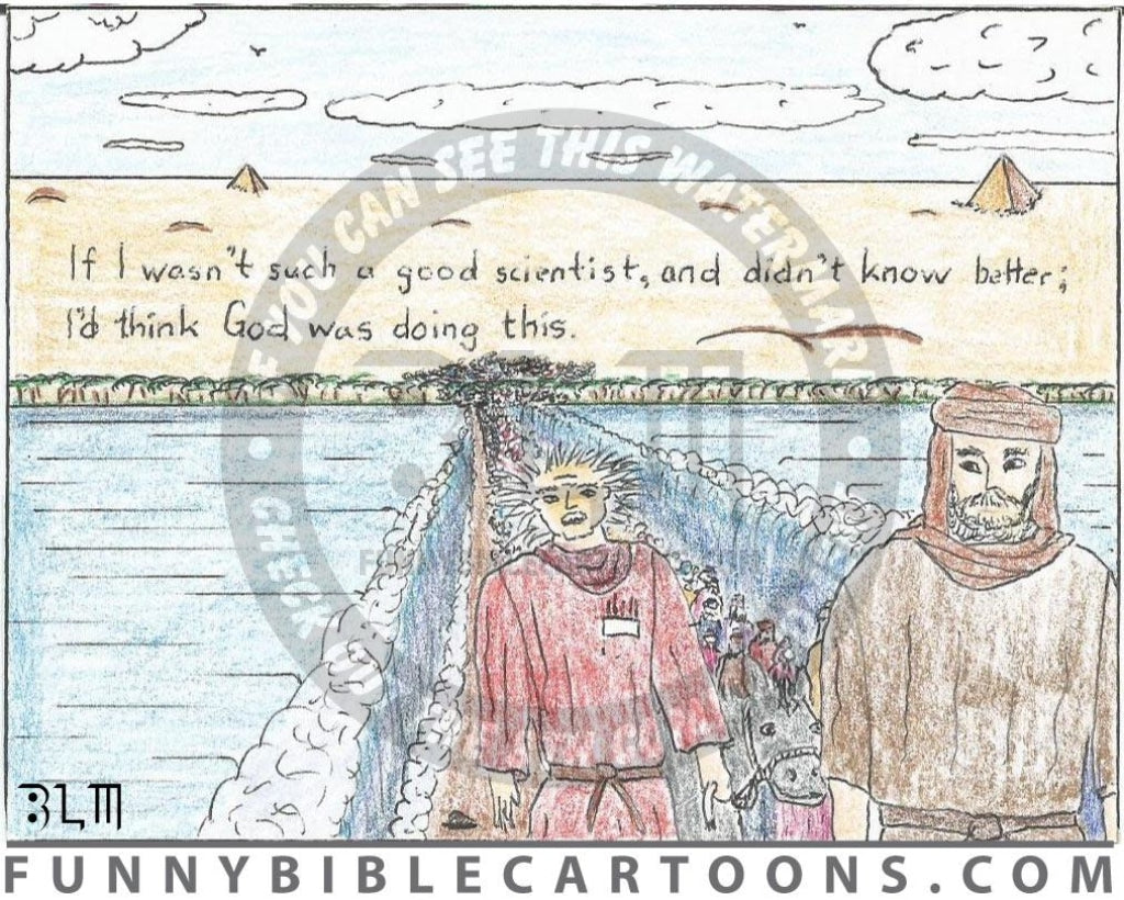 A Scientists View Of The Red Sea Crossing Cartoon