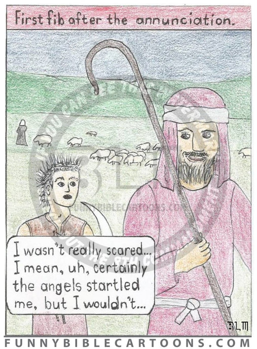 Annunciation First Fib Cartoon