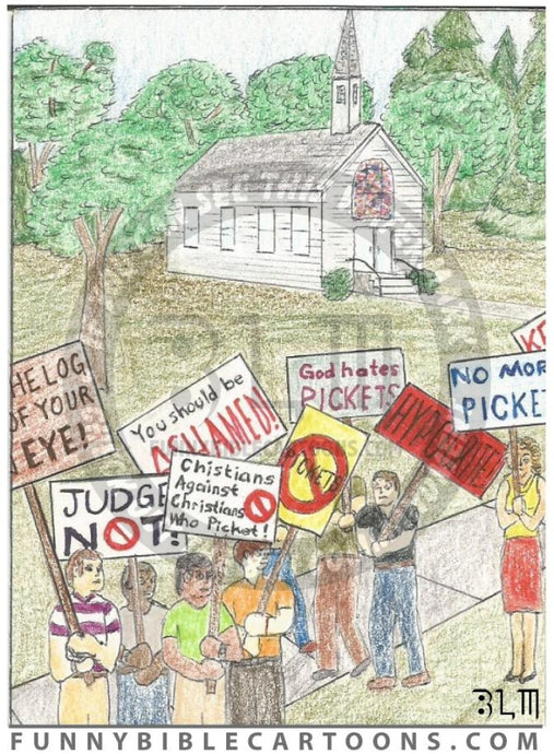 Anti-Picketer Picketers Cartoon