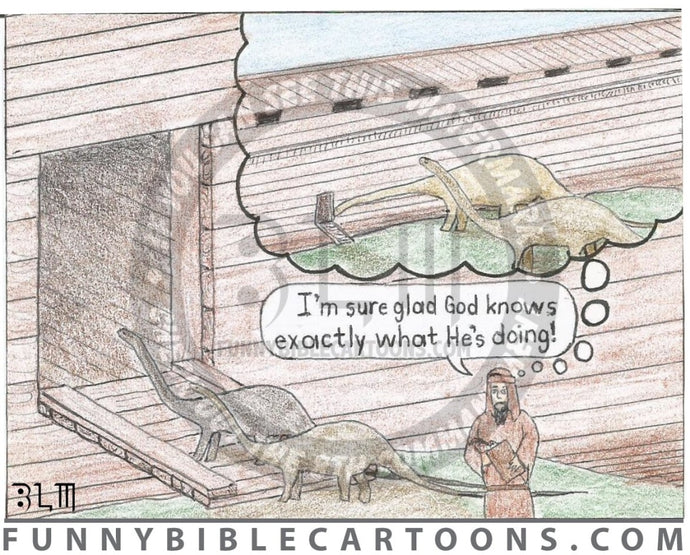 Brontosauri On The Ark Cartoon