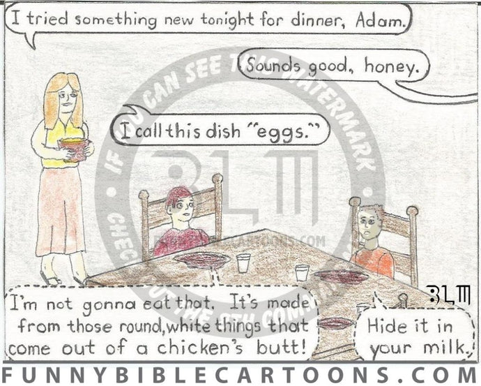 First Meal Of Eggs Cartoon