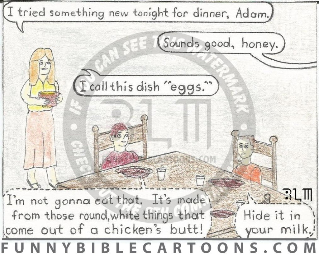 First Meal Of Eggs Cartoon