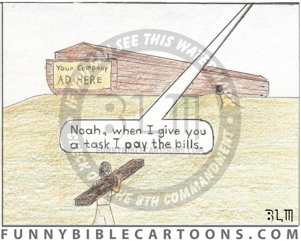 God Pays His Bills Cartoon