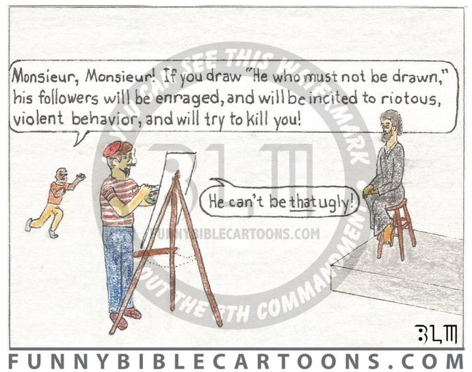 He Who Must Not Be Drawn Cartoon