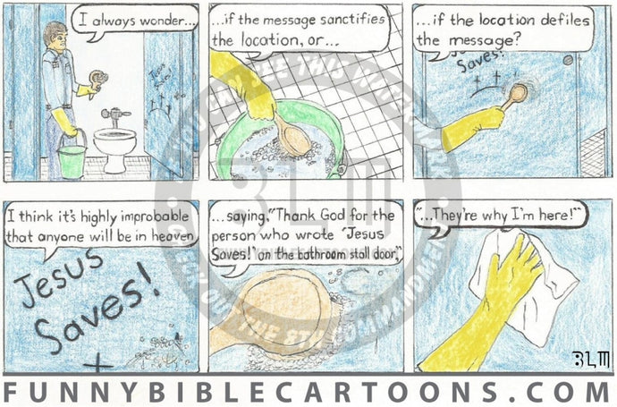 Jesus Saves Cartoon