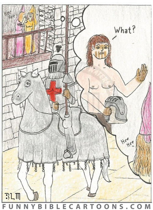 Suntanned Knight Cartoon