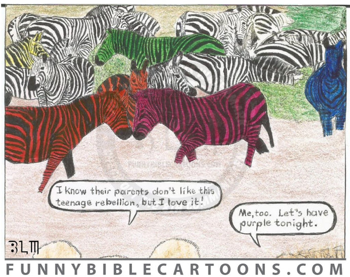 Zebra Teenage Rebellion Cartoon